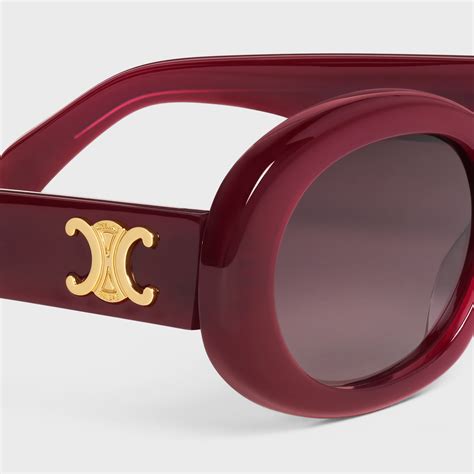 celine triomphe sunglasses burgundy|TRIOMPHE 09 SUNGLASSES IN ACETATE .